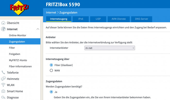 Internet-Zugang über Glasfaser (Bild: Harald Karcher)